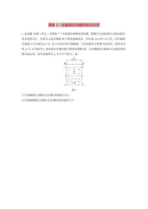 （浙江專用）備戰(zhàn)2019高考物理一輪復(fù)習(xí) 第二部分 計算題部分 精練2 電磁感應(yīng)問題的綜合應(yīng)用.doc