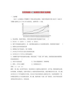 2019高考地理大一輪總復習 第一章 人口的變化 專項突破練4 地理統(tǒng)計圖表（選擇題）試題 新人教版必修2.doc