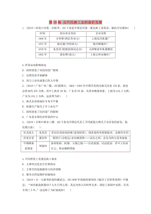 （魯京津瓊專用）2020版高考歷史一輪復習 考點知識針對練 第38練 近代民族工業(yè)的曲折發(fā)展（含解析）.docx