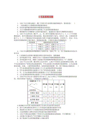 2019版高考生物一輪總復(fù)習(xí) 綜合練習(xí)6 生態(tài)系統(tǒng)功能.doc