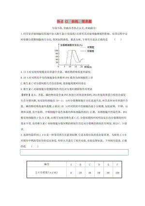 2019版高考生物二輪復(fù)習(xí) 高考熱點(diǎn)專項(xiàng)練 熱點(diǎn)12 曲線、圖表題.doc