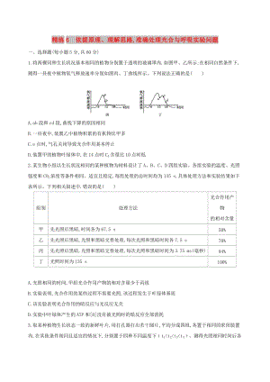 （北京專用）2019版高考生物一輪復(fù)習(xí) 精練6 依據(jù)原理、理解思路準(zhǔn)確處理光合與呼吸實驗問題.doc