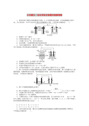 2019版高考化學(xué)一輪復(fù)習(xí) 第四單元 化學(xué)反應(yīng)與能量轉(zhuǎn)化 小專題五 電化學(xué)組合裝置的破解策略課時練.doc