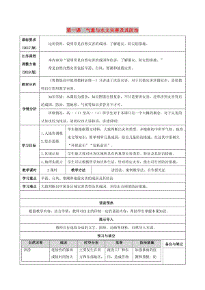 （新課標(biāo)）高中地理 第五單元 自然災(zāi)害與防治 第一課 氣象與水文災(zāi)害及其防治導(dǎo)學(xué)案 魯教版必修1.doc