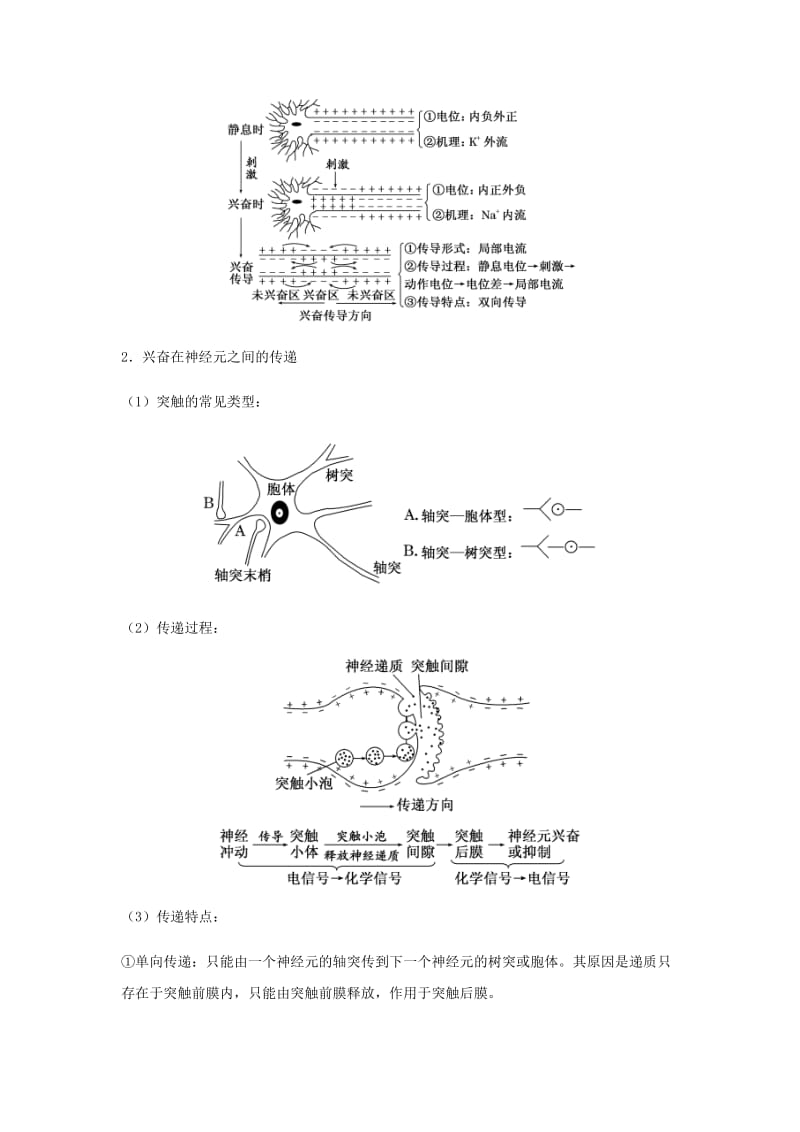 （全国通用）2018年高考生物总复习《神经调节》专题突破学案.doc_第3页