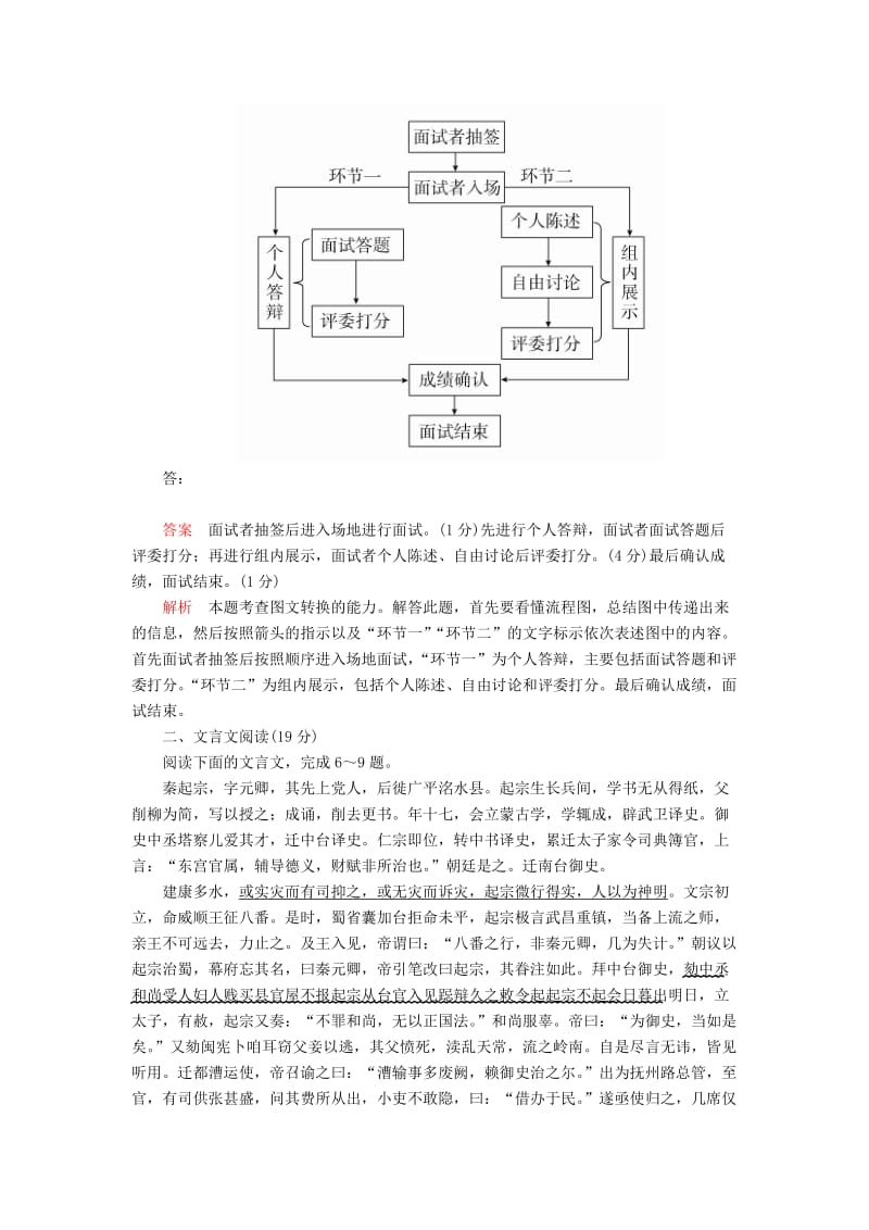 2020年高考语文一轮复习 第三编 语言文字应用 专题四 微案 半卷练13 语言文字运用+文言文阅读（含解析）.doc_第3页