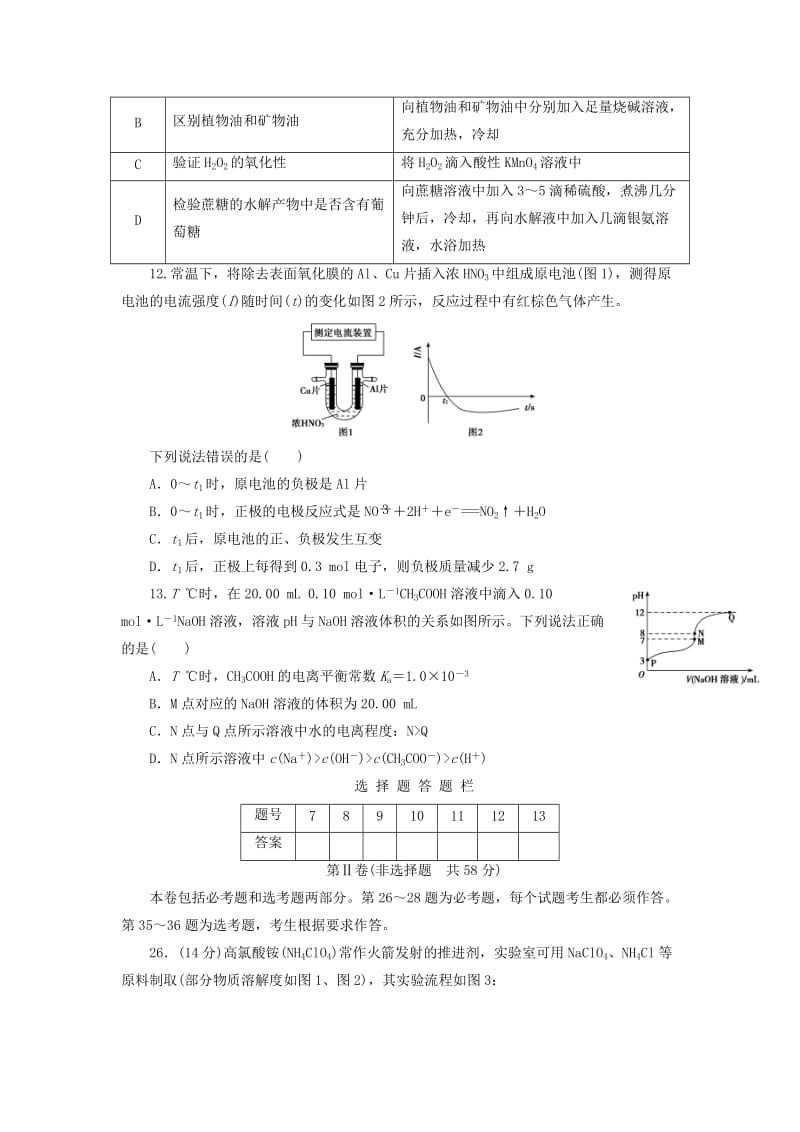 2019高考化学大二轮复习 模拟试题精编（六）.doc_第2页