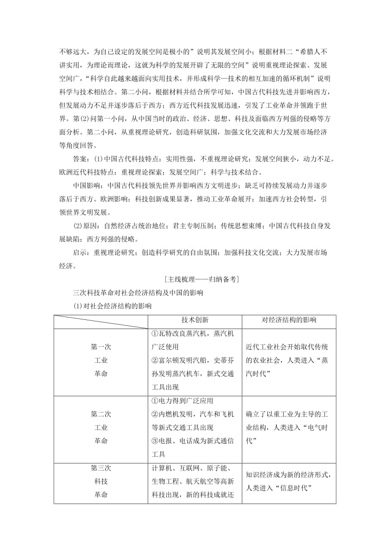 2020版高考历史一轮复习第十二单元西方人文精神的起源发展及近代以来的世界科技文艺单元核心素养提升讲义含解析新人教版必修3 .doc_第2页