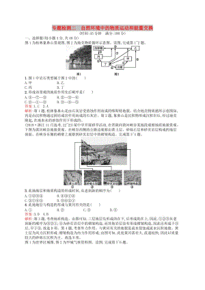 （浙江選考Ⅰ）2019高考地理二輪復(fù)習(xí) 專題檢測2 自然環(huán)境中的物質(zhì)運動和能量交換.docx