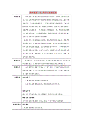 陜西省石泉縣高中生物 第四章 細(xì)胞的物質(zhì)輸入和輸出 4.2 光合作用的過程教案 新人教版必修1.doc