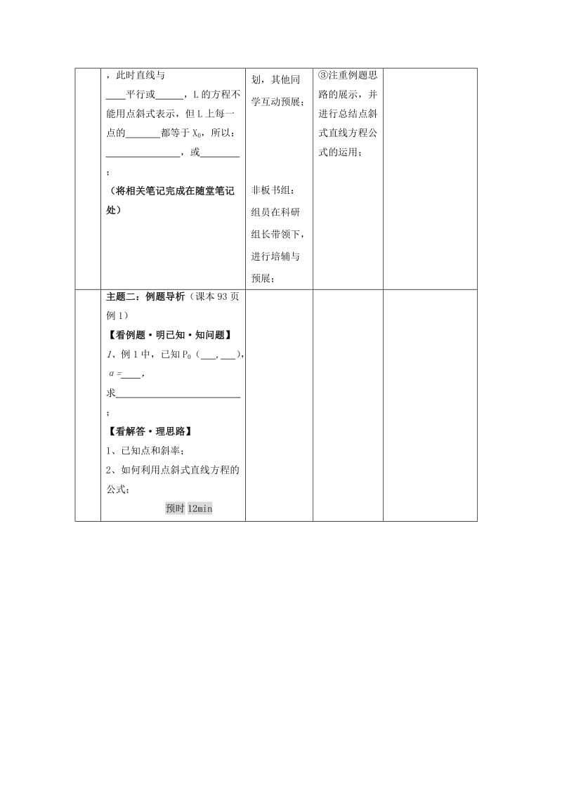 安徽省铜陵市高中数学 第三章《直线方程》直线的点斜式方程学案新人教A版必修2.doc_第2页