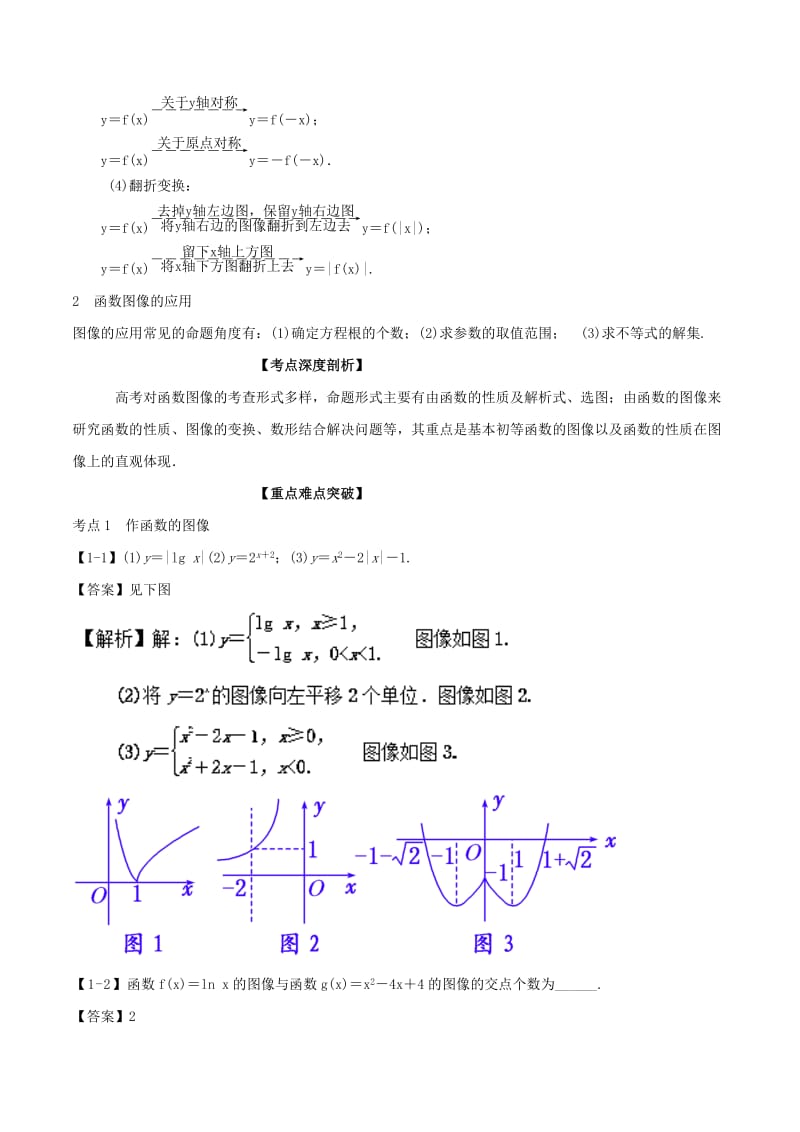 （江苏专版）2019年高考数学一轮复习 专题2.4 函数图像（讲）.doc_第2页