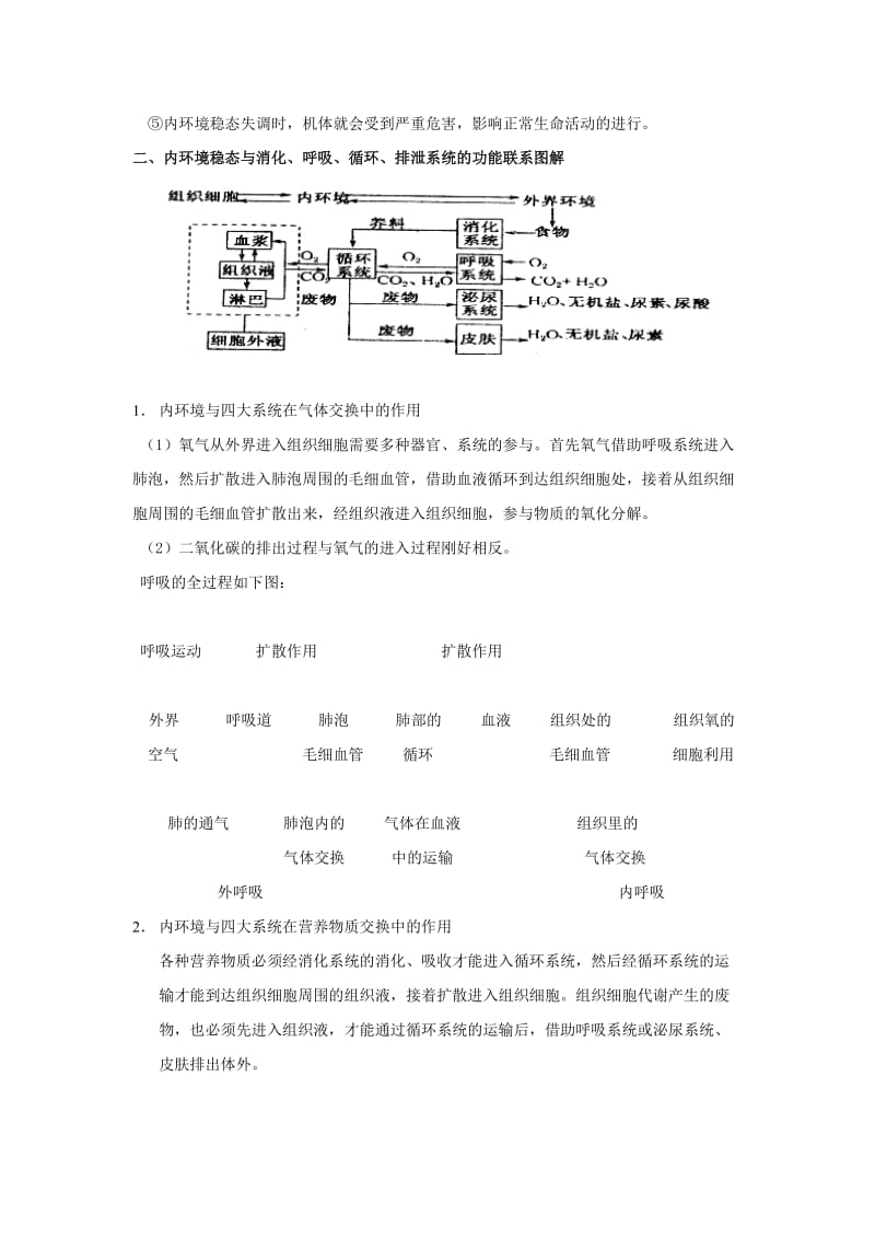 2019高中生物 第1章 人体的内环境与稳态 专题1.2 内环境稳态的重要性导学案 新人教版必修3.doc_第3页