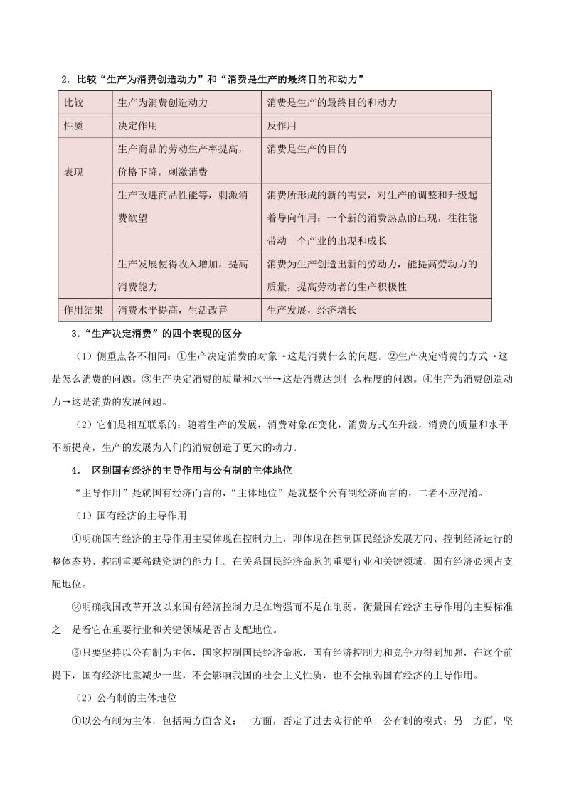 2019年高考政治二轮复习 易混易错点归纳讲解 专题1.2 生产、劳动与经营.doc_第2页