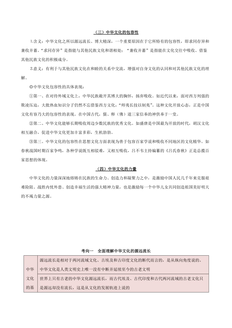 2019年高考政治 考点一遍过 考点36 灿烂的中华文化（含解析）.doc_第3页