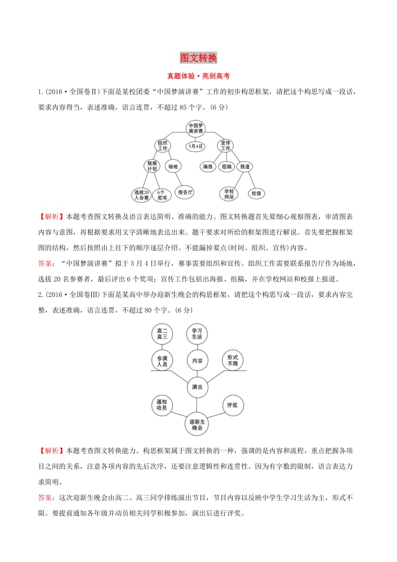 全国通用版2019版高考语文一轮复习专题十二语言文字运用真题体验亮剑高考12.4图文转换.doc_第1页