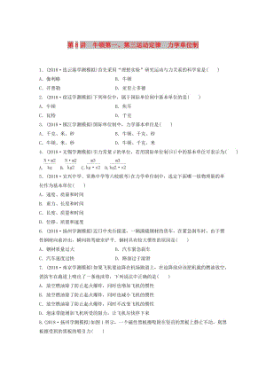 江蘇省2019版高中物理學(xué)業(yè)水平測(cè)試復(fù)習(xí) 第四章 牛頓運(yùn)動(dòng)定律 第8講 牛頓第一、第三運(yùn)動(dòng)定律 力學(xué)單位制對(duì)點(diǎn)練 必修1.doc