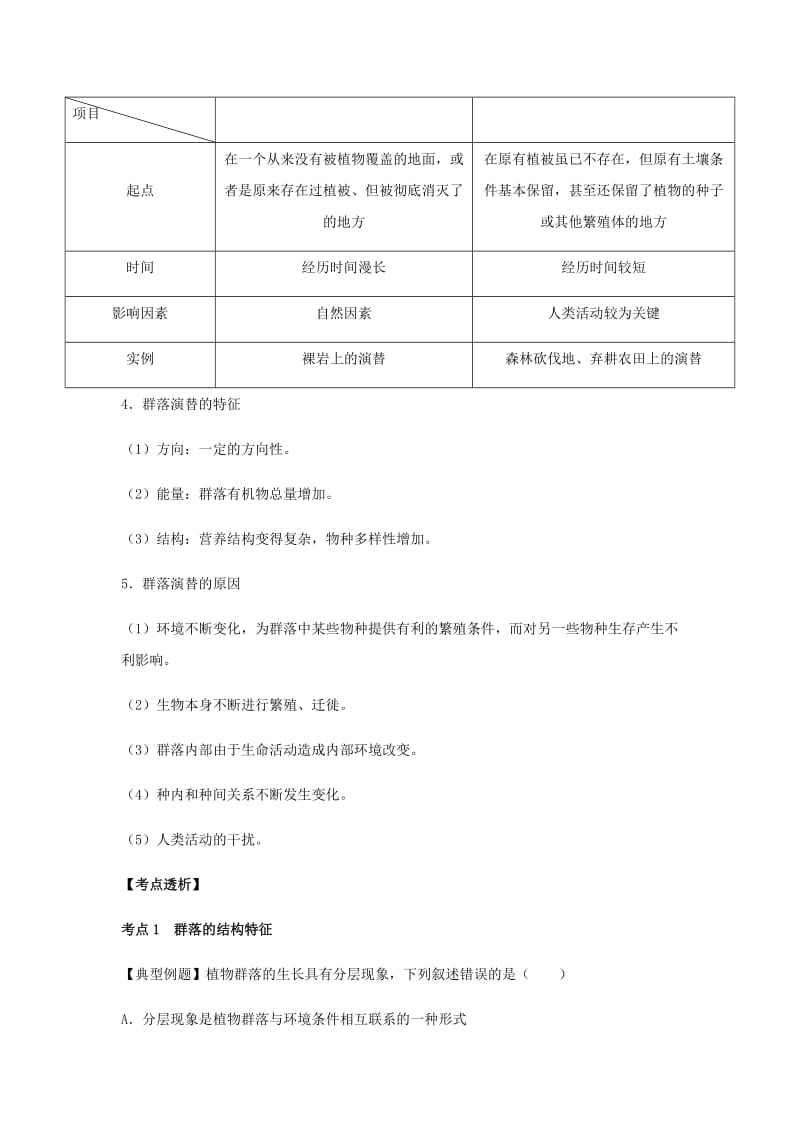 （全国通用）2018年高考生物总复习《群落的结构与演替》专题突破学案.doc_第3页