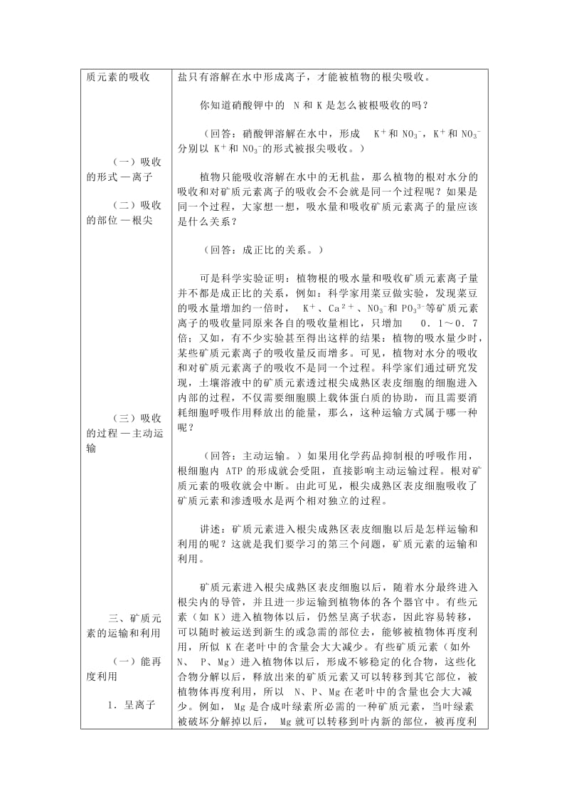 2019-2020年高一生物《植物的矿质营养》教学设计之二.doc_第3页