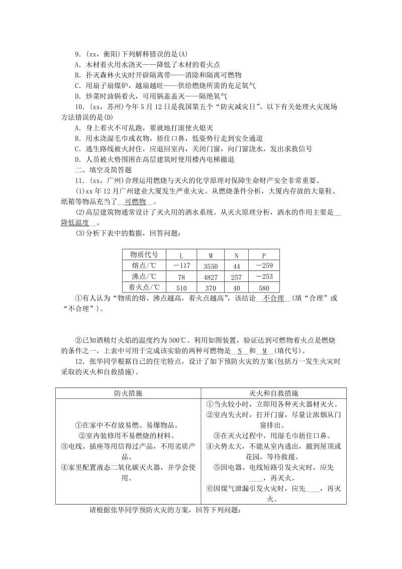 2019-2020年中考化学总复习 第一轮课时训练 第13讲 燃料及其利用.doc_第2页