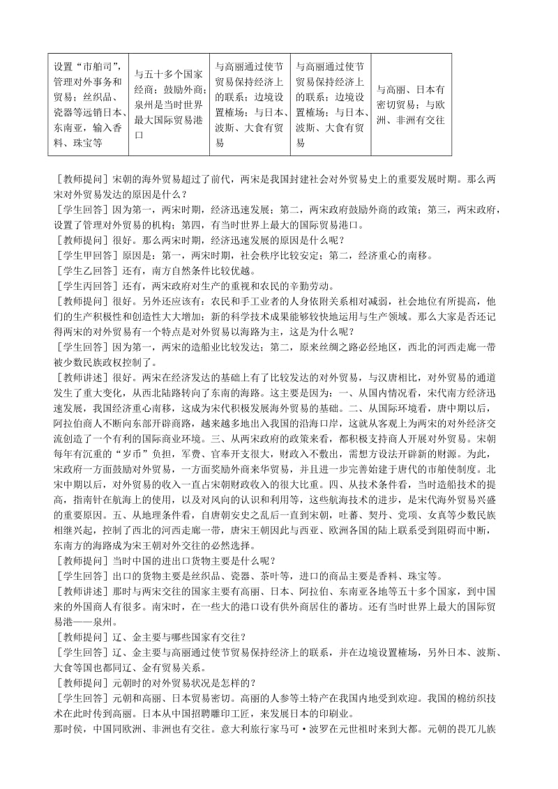 2019-2020年高三历史辽、宋、夏、金、元经济的发展与对外经济交流教案2旧人教.doc_第3页