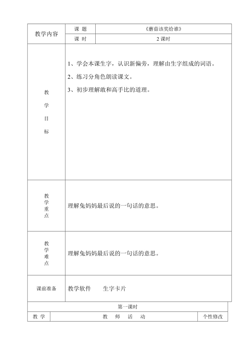 2019年苏教版一年级语文第二册第3单元备课教案.doc_第2页