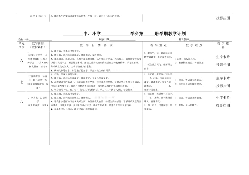 2019年二年级上册语文教学计划教案学案 (I).doc_第2页