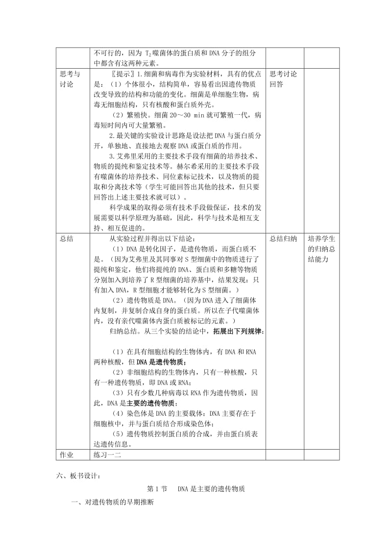 2019-2020年新人教高一生物《dna是主要的遗传物质》word教案.doc_第3页