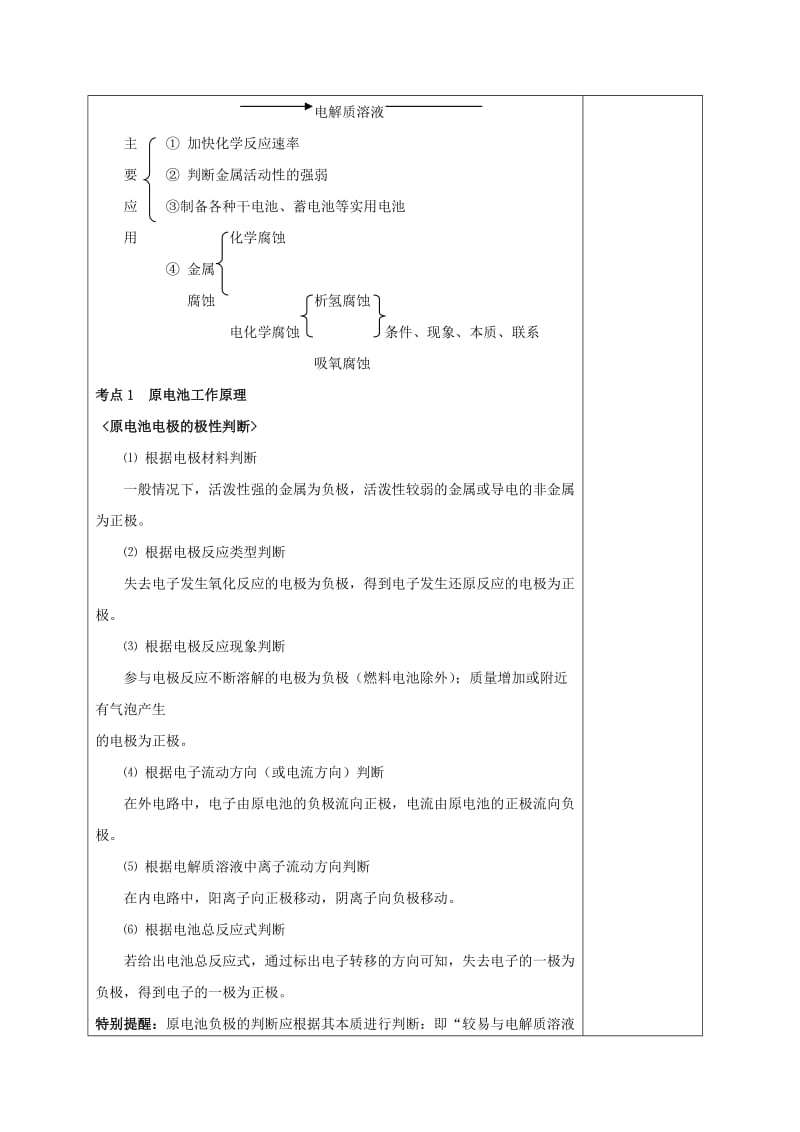 2019-2020年高三化学一轮复习 电化学复习（一）教学设计.doc_第2页