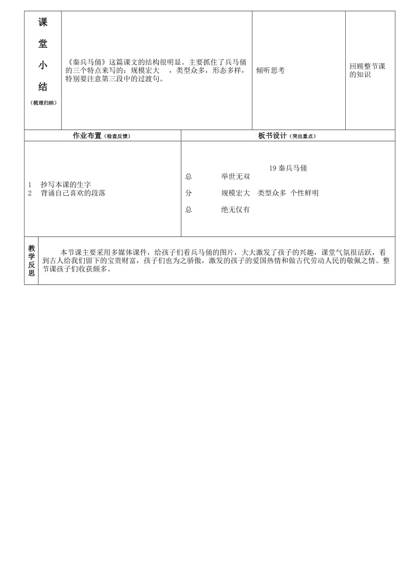 2019年四年级上册语文第19课秦兵马俑导学案.doc_第3页