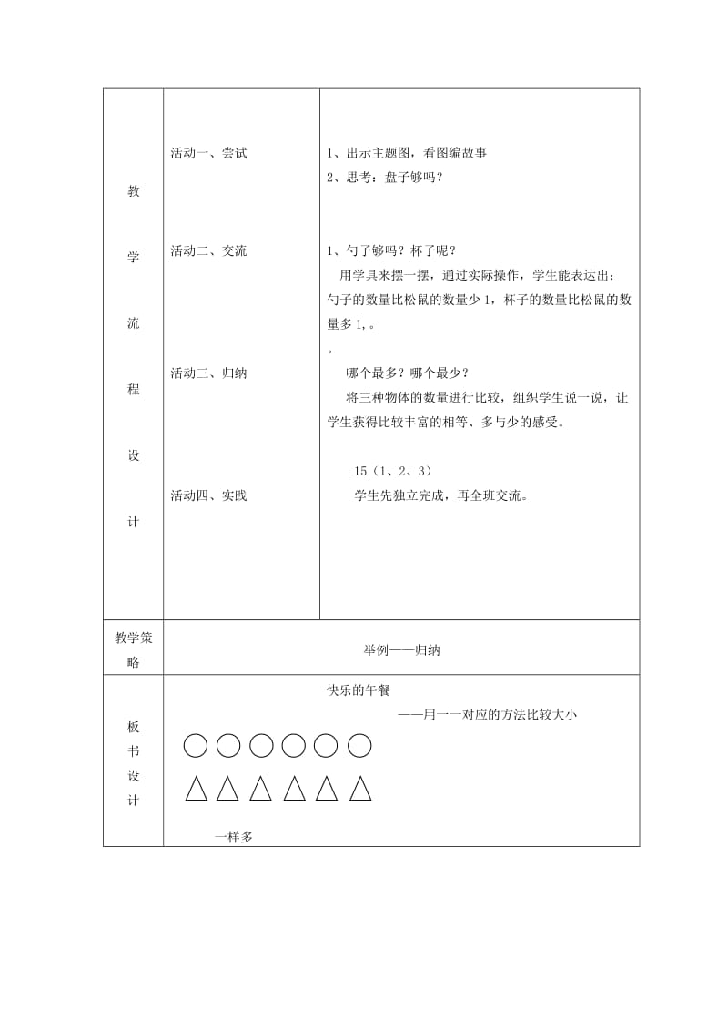 2019年一年级数学上册 快乐的午餐教案（7） 北师大版.doc_第2页