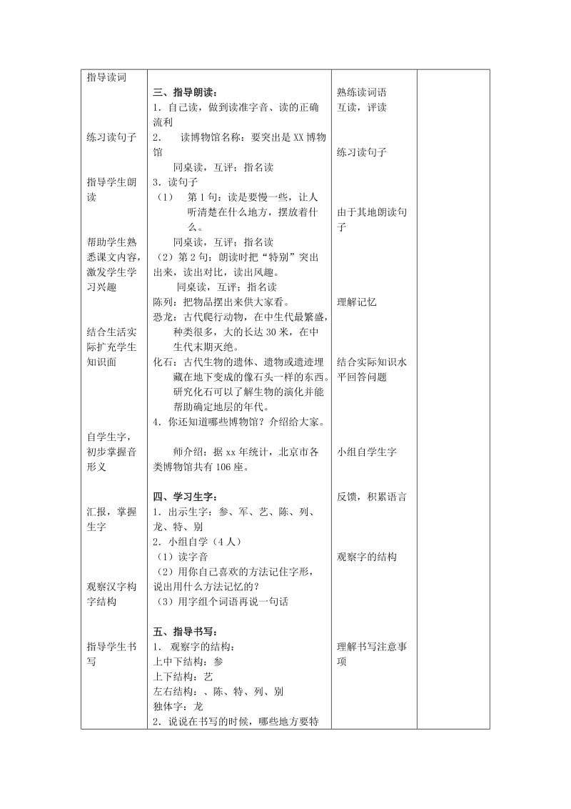 2019年二年级语文上册《参观自热博物馆》教案 北京版.doc_第2页