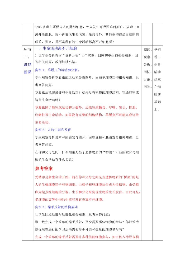 2019-2020年人教版高一生物必修1第1章第1节 从生物圈到细胞（教案）.doc_第2页