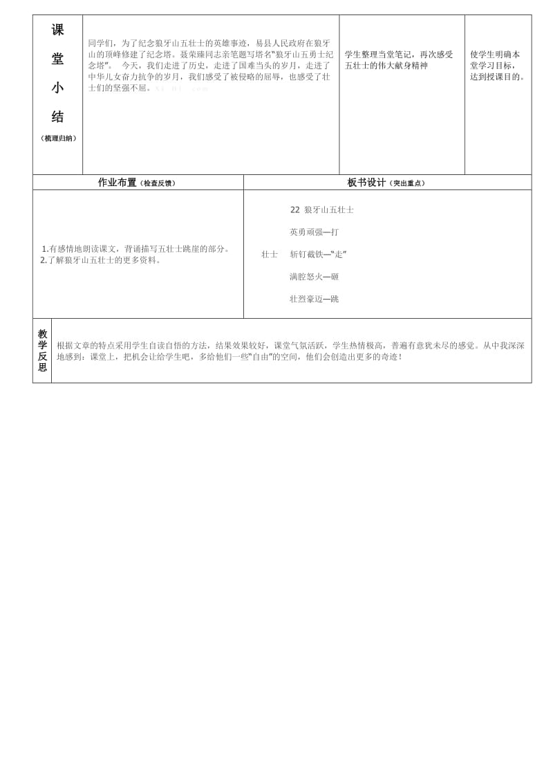 2019年五年级新课标人教版语文上册狼牙山五壮士第2课时学案.doc_第3页