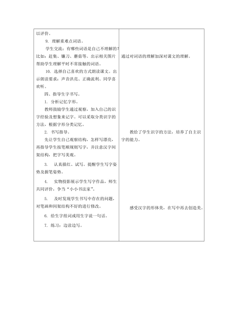 2019年二年级语文上册 5.采蘑菇的小姑娘教学设计 冀教版.doc_第3页