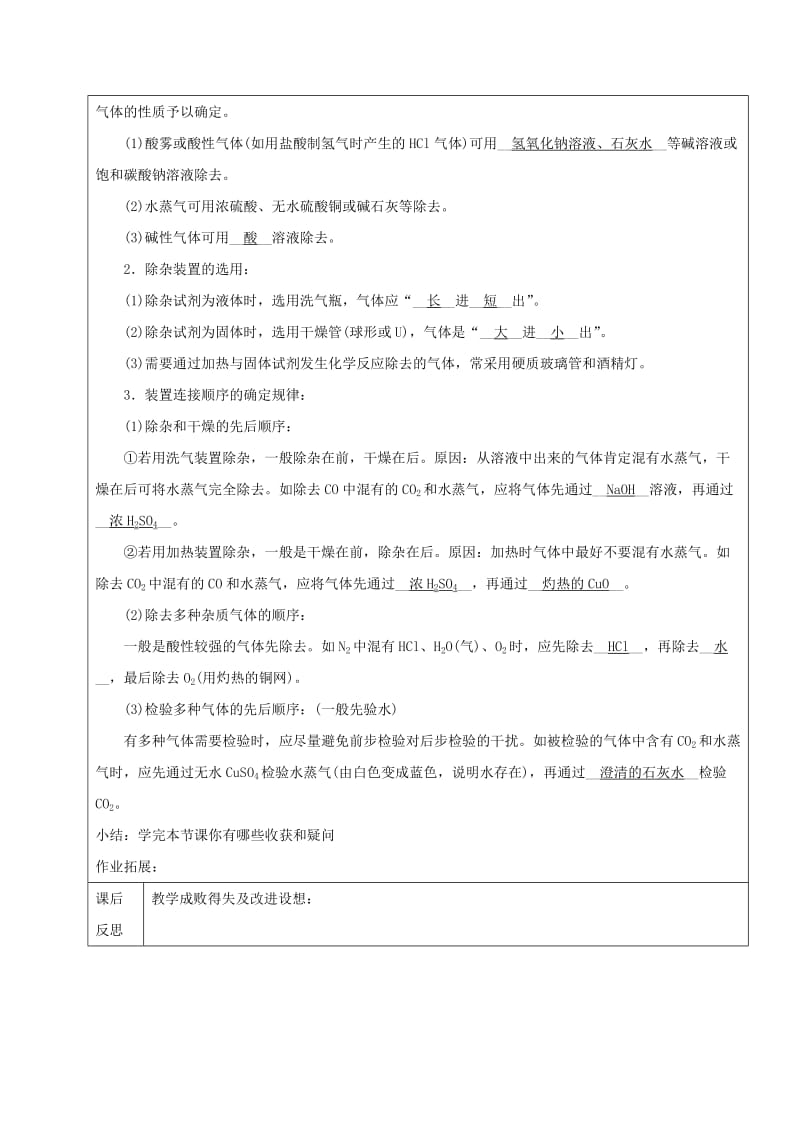 2019-2020年中考化学 第18讲 物质的分离、提纯与转换复习教案2.doc_第2页