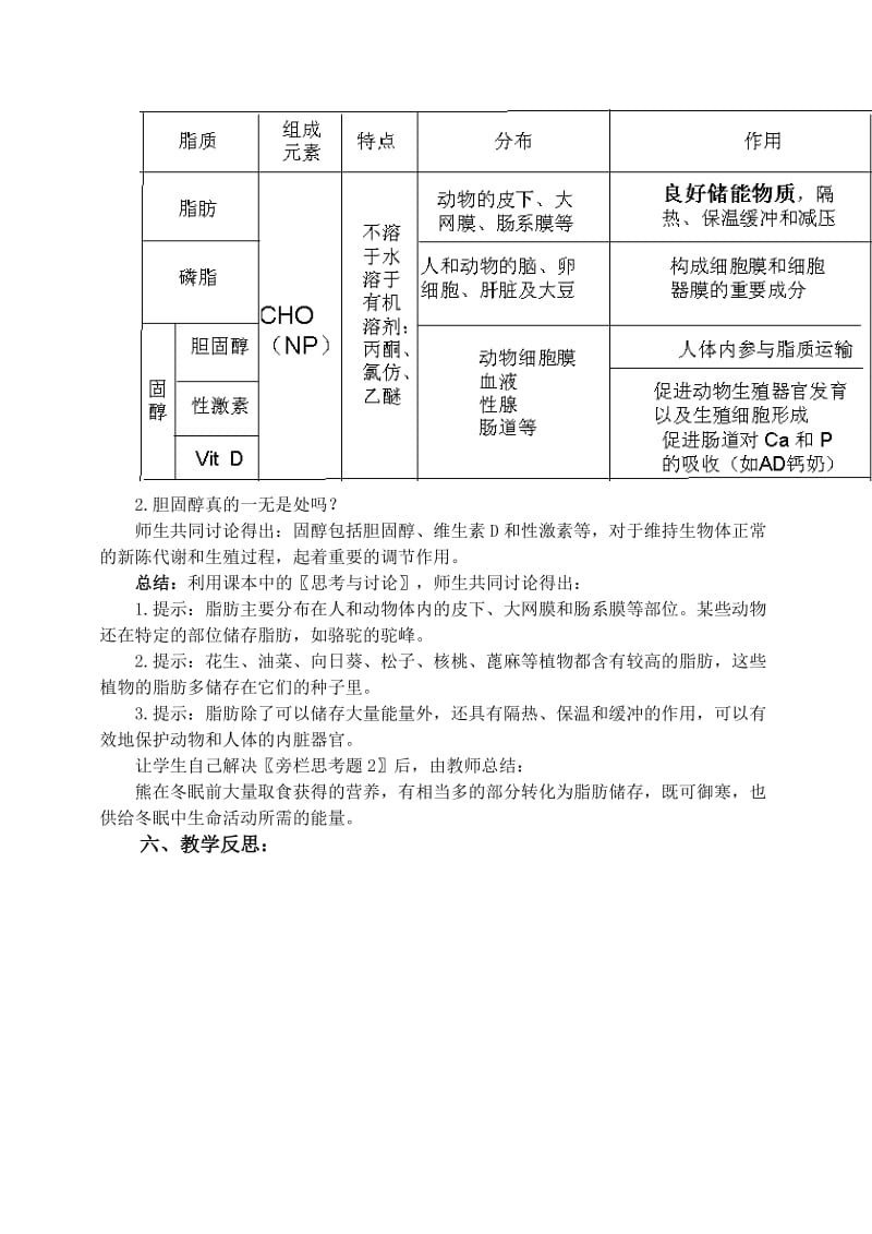 2019-2020年高一生物《细胞中的糖类和脂质》教学设计教案.doc_第3页