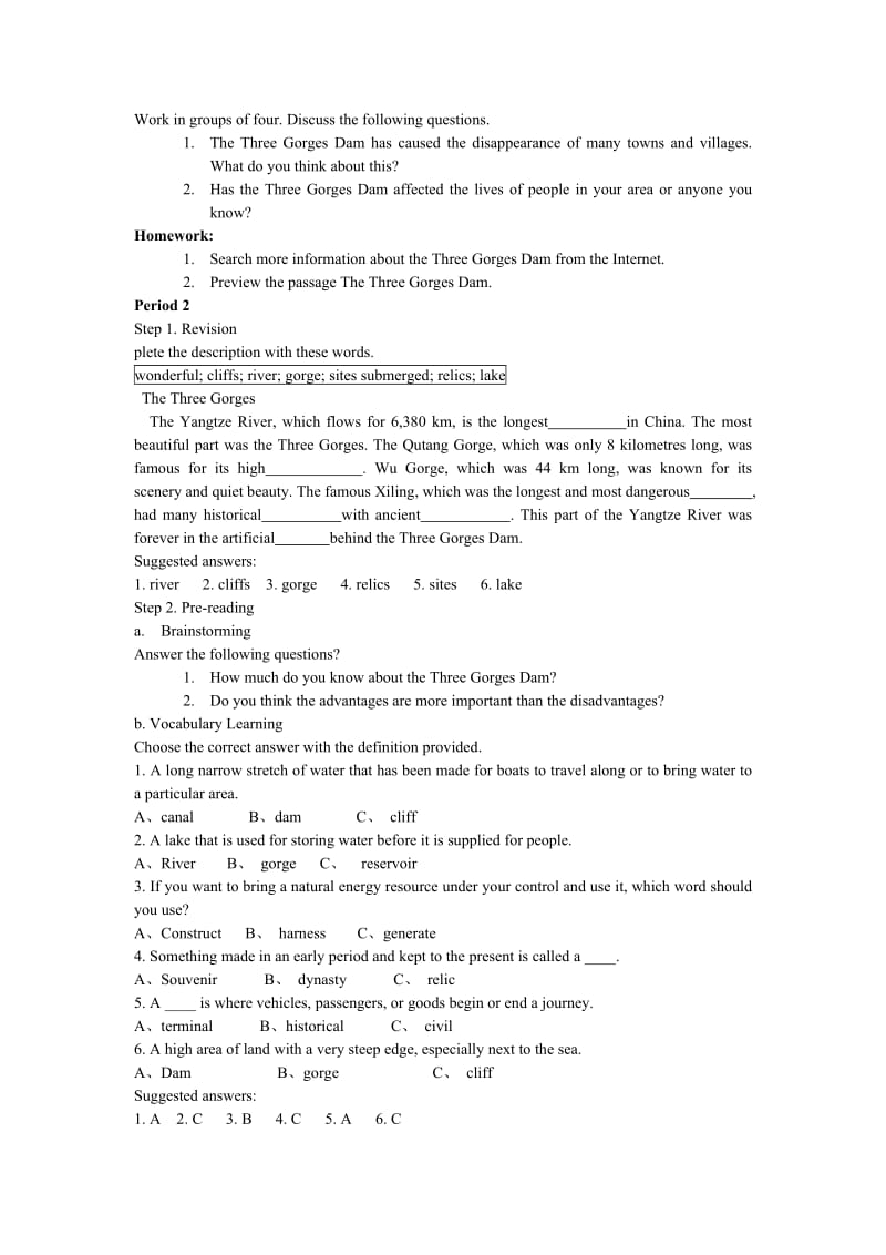 2019-2020年外研版高中英语必修3《Module 6 Old and New》word教案.doc_第3页