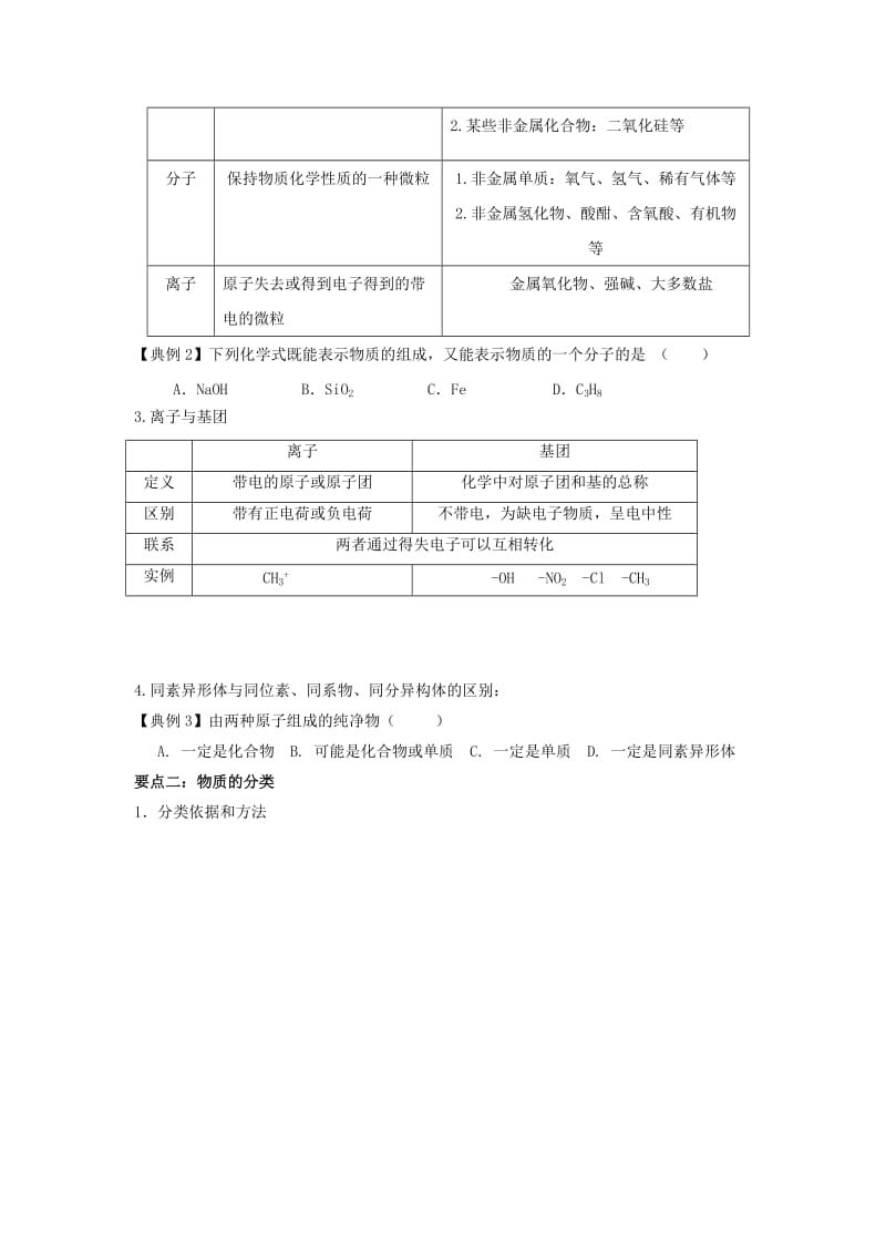 2019-2020年高三化学二轮复习 专题12 物质的组成教案.doc_第2页