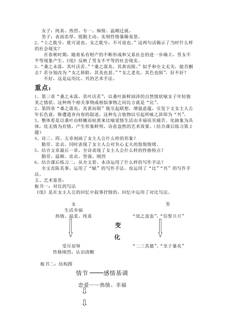 2019-2020年人教版高中语文必修1《诗经两首》说课稿.doc_第3页