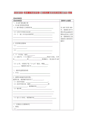 2019-2020年岳麓版歷史必修2《經(jīng)濟(jì)騰飛與生活巨變》word學(xué)案.doc