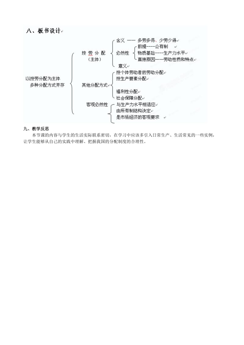 2019-2020年高一政治 7.1按劳分配为主体 多种分配方式并存教案.doc_第3页