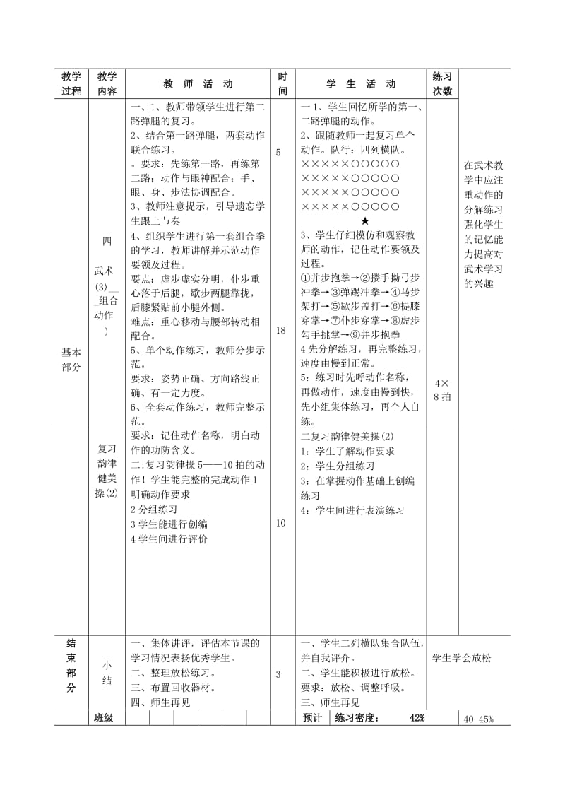 2019-2020年高一体育 第24课 复习韵律健美操教案.doc_第2页