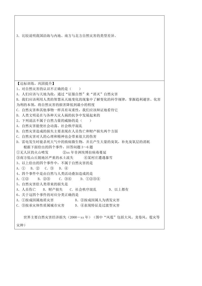 2019-2020年高三地理一轮复习 自然灾害学案.doc_第2页