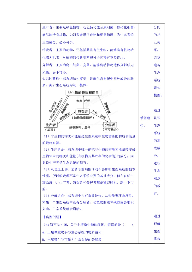 2019-2020年人教版高中生物必修3 第5章第1节生态系统的结构 教案.doc_第3页