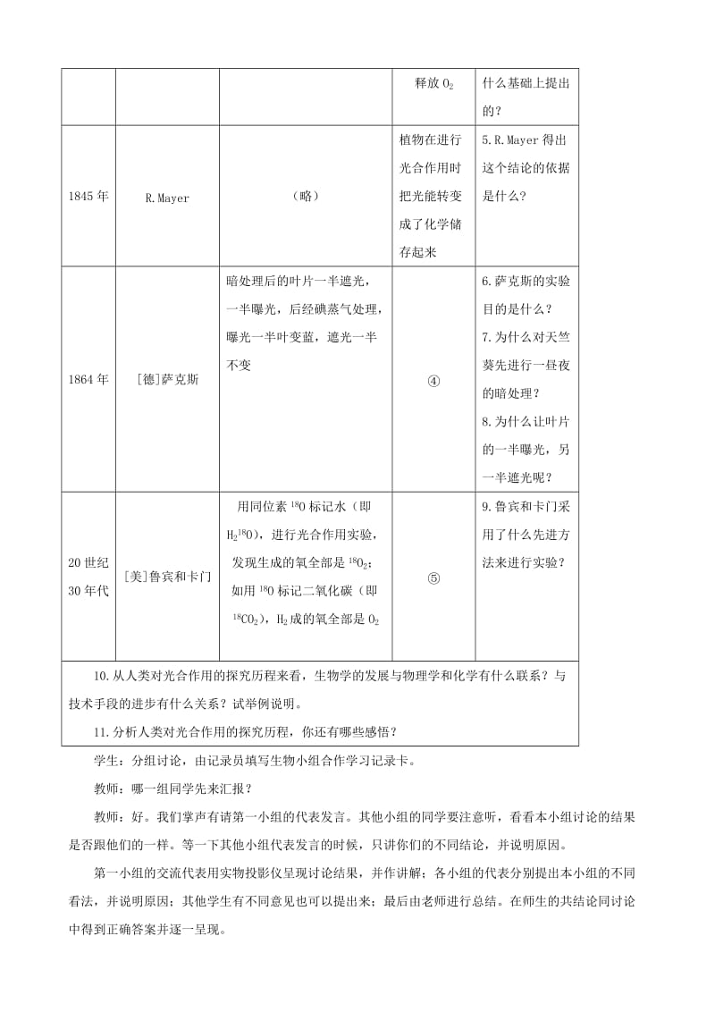 2019-2020年高一生物 能量之源 光与光合作用 第3课时示范教案 新人教版.doc_第3页