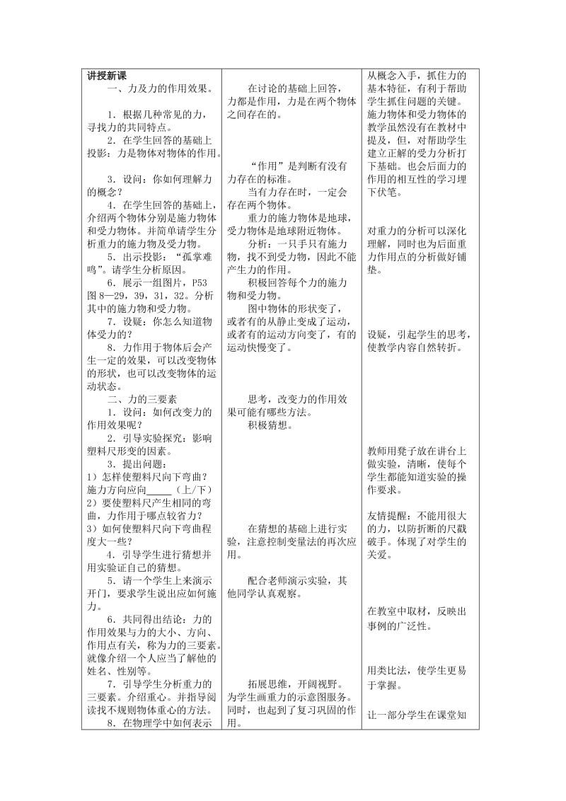 2019-2020年中考物理一轮复习 8.4 力的作用是相互的教案 (II).doc_第2页