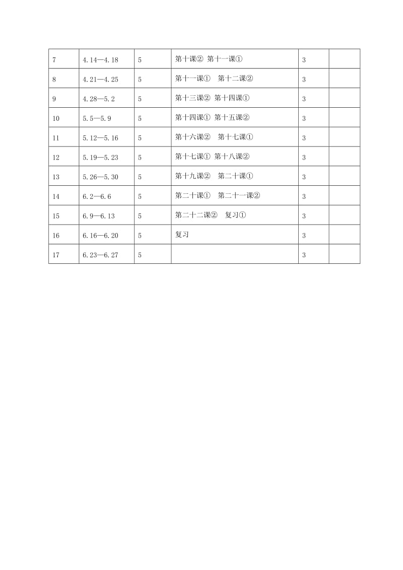 2019年(春)一年级品生下册 全一册教学计划 辽师大版.doc_第3页