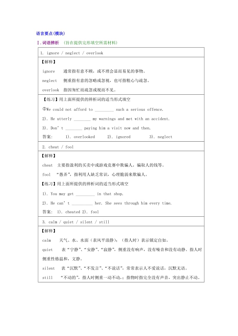 2019-2020年高一英语《Unit 1 Friendship》单元重点学案.doc_第2页