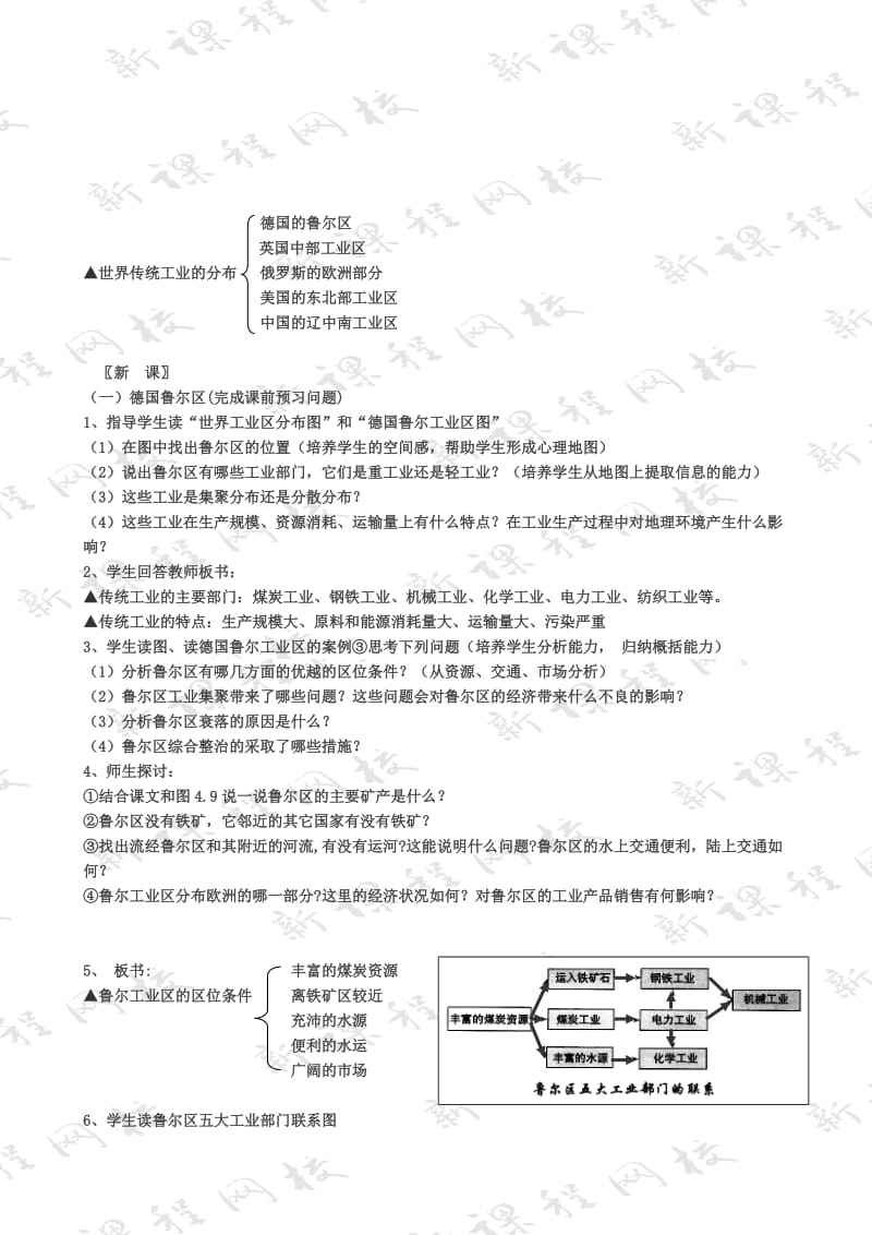 2019-2020年高一地理《传统工业区与新工业区》教学设计教案.doc_第2页